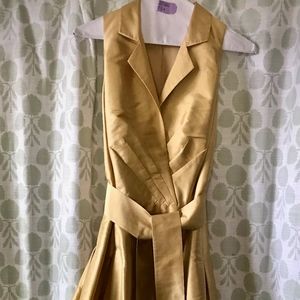 Anne Klein of NY Gold Silk Dress